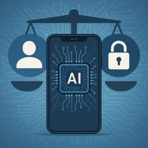 Additional 스마트폰 illustration for 1. 온디바이스 AI 하드웨어 설계가 모바일 사용자 경험과 개인정보 보호에 기여하는 메커니즘 2. 온디바이스 AI 하드웨어 설계가 모바일 UX와 프라이버시를 균형시키