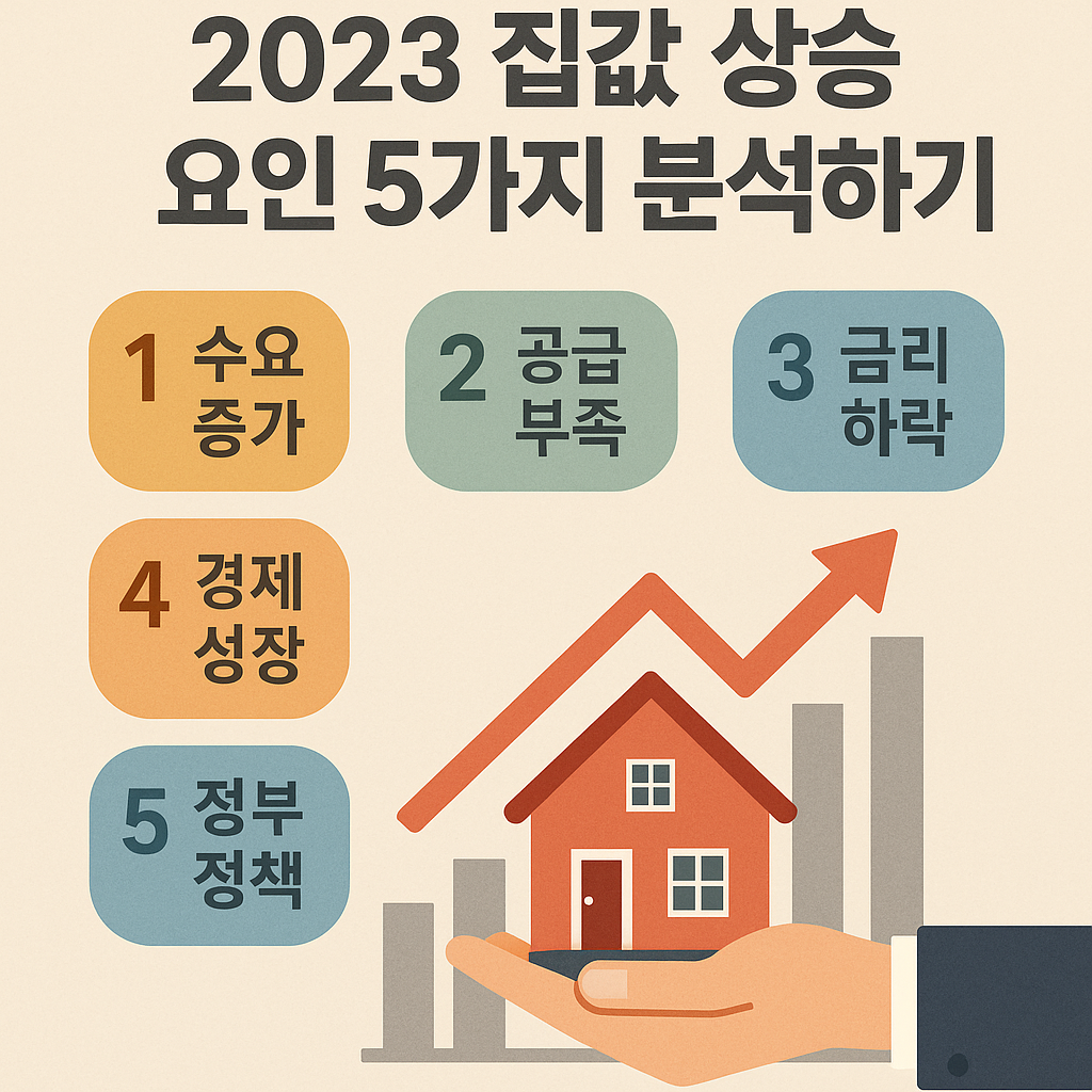 Illustration of 2023 집값 상승 요인 5가지 분석하기!