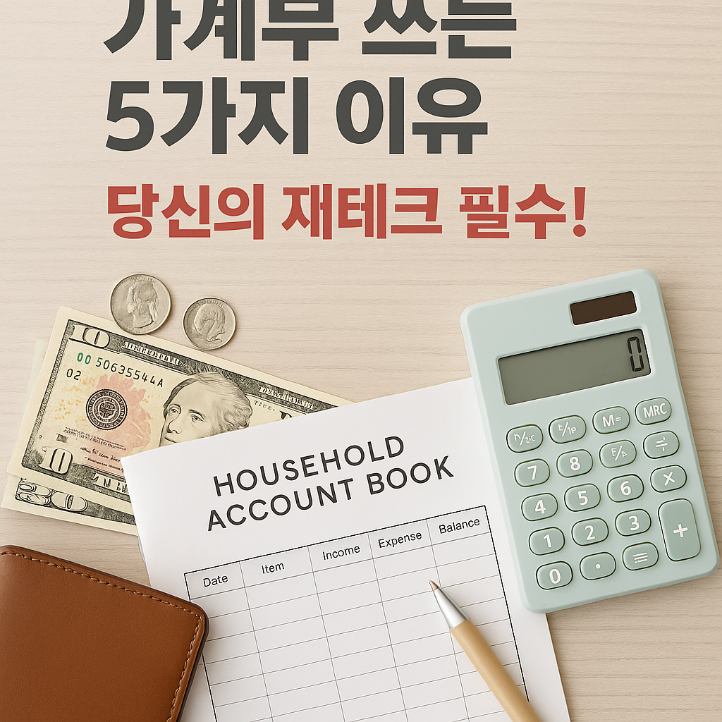 Illustration of 가계부 쓰는 5가지 이유, 당신의 재테크 필수!