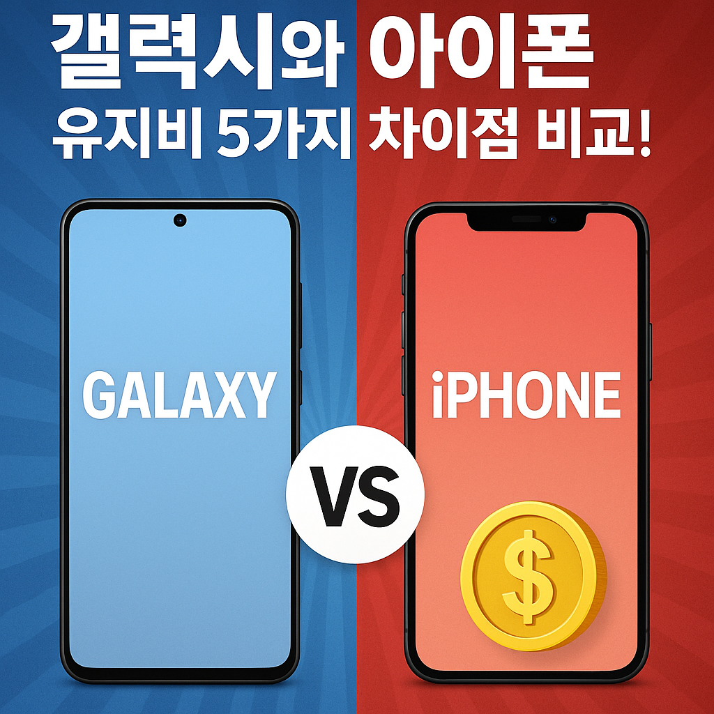 갤럭시 아이폰 유지비 비교: 총 소유 비용(TCO) 관점의 5가지 핵심 차이점
