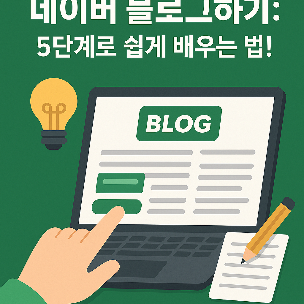 Illustration of 네이버 블로그 시작하기: 5단계로 쉽게 배우는 법!