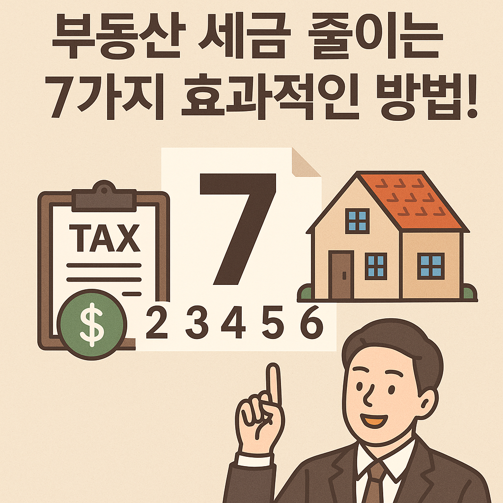 Illustration of 부동산 세금 줄이는 7가지 효과적인 방법!