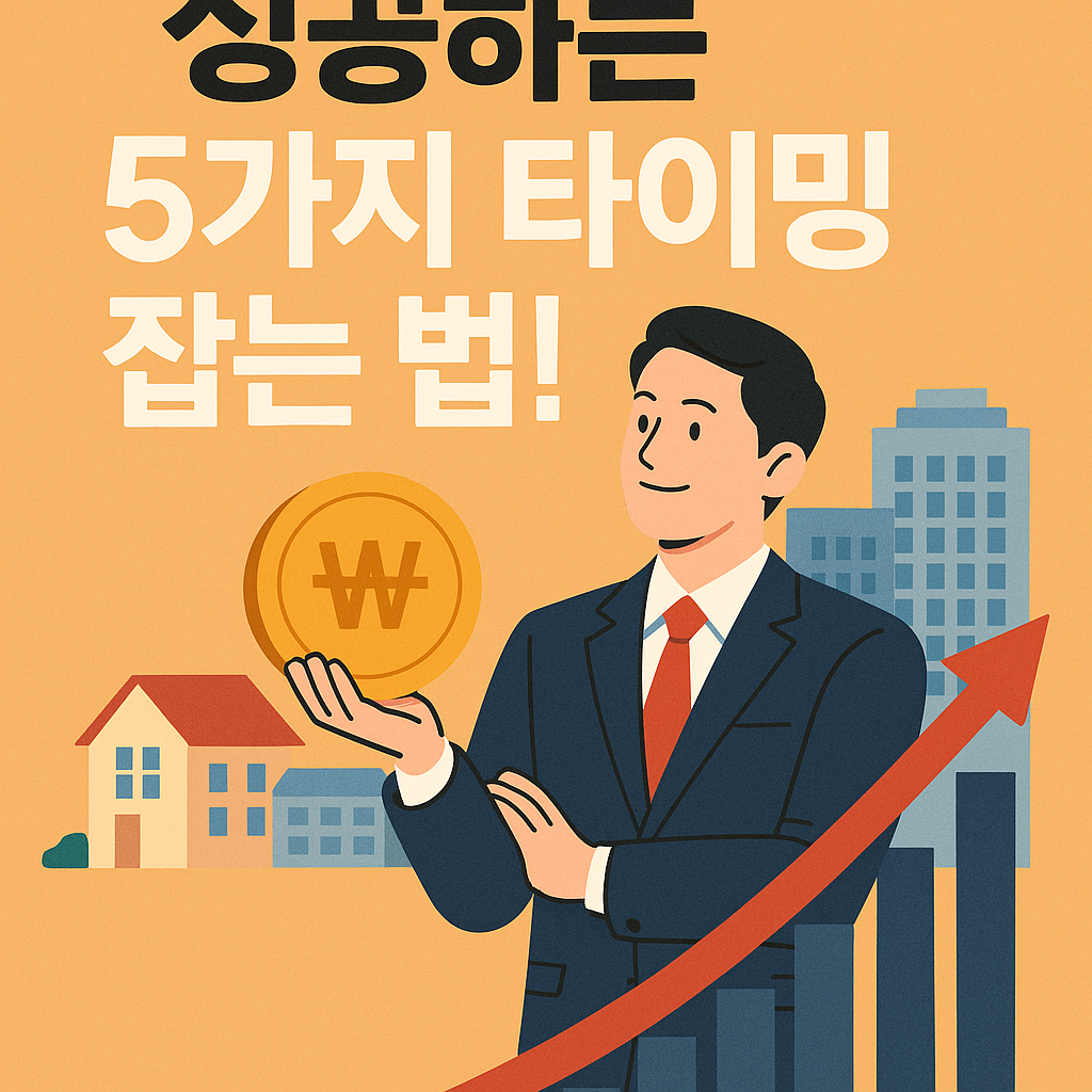 Illustration of 부동산 투자, 성공하는 5가지 타이밍 잡는 법!
