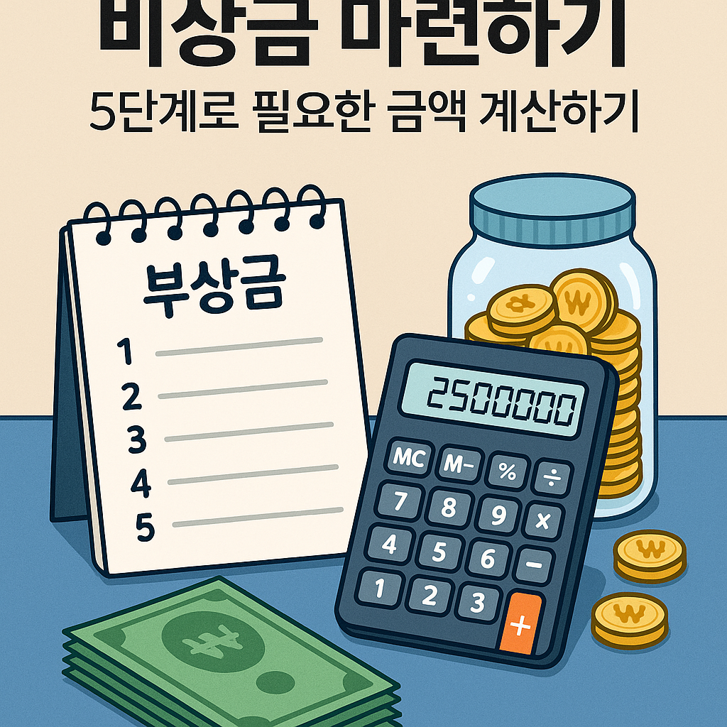 Illustration of 비상금 마련하기: 5단계로 필요한 금액 계산하기