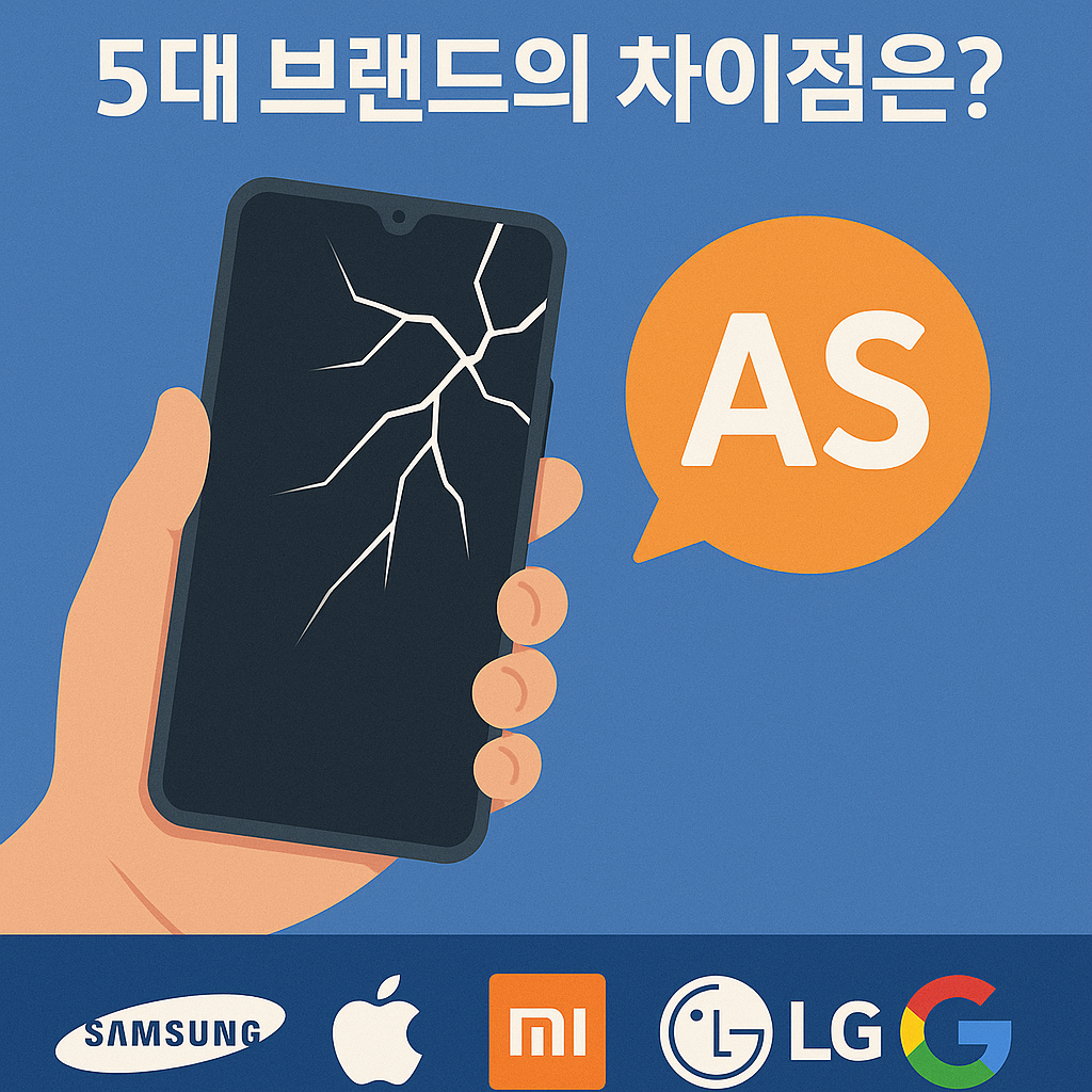 Illustration of 스마트폰 AS 정책 비교: 5대 브랜드의 차이점은?