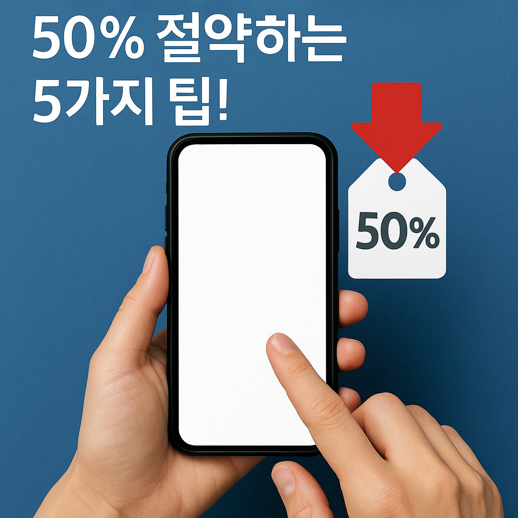 Illustration of 스마트폰 데이터 요금 50% 절약하는 5가지 팁!
