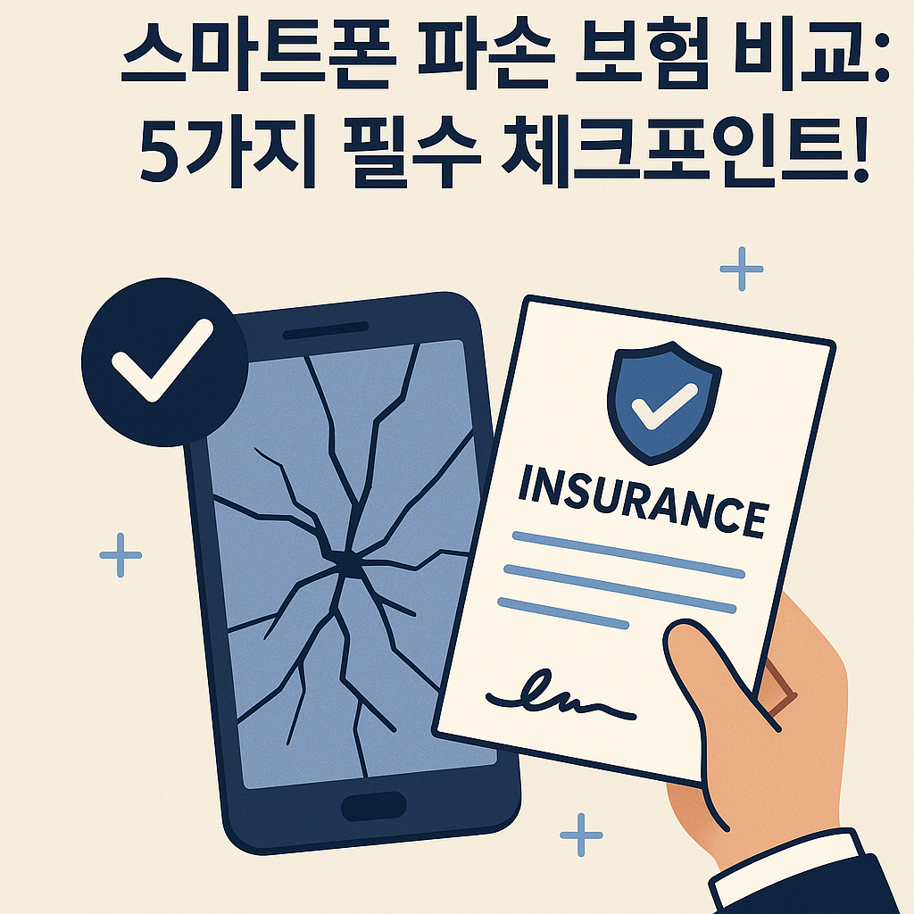 Illustration of 스마트폰 파손 보험 비교: 5가지 필수 체크포인트!