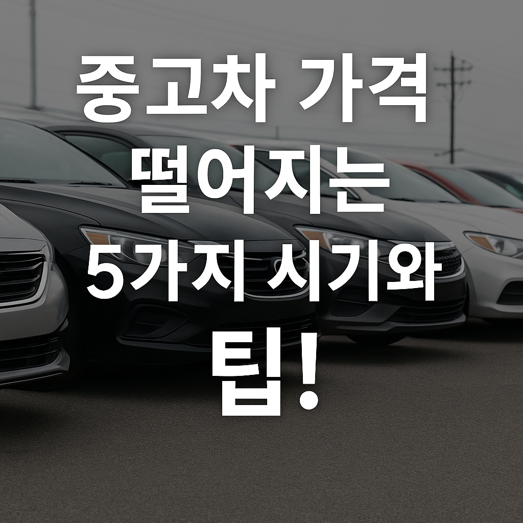 Illustration of 중고차 가격 떨어지는 5가지 시기와 팁!