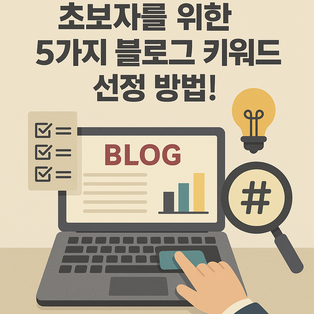 Illustration of 초보자를 위한 5가지 블로그 키워드 선정 방법!