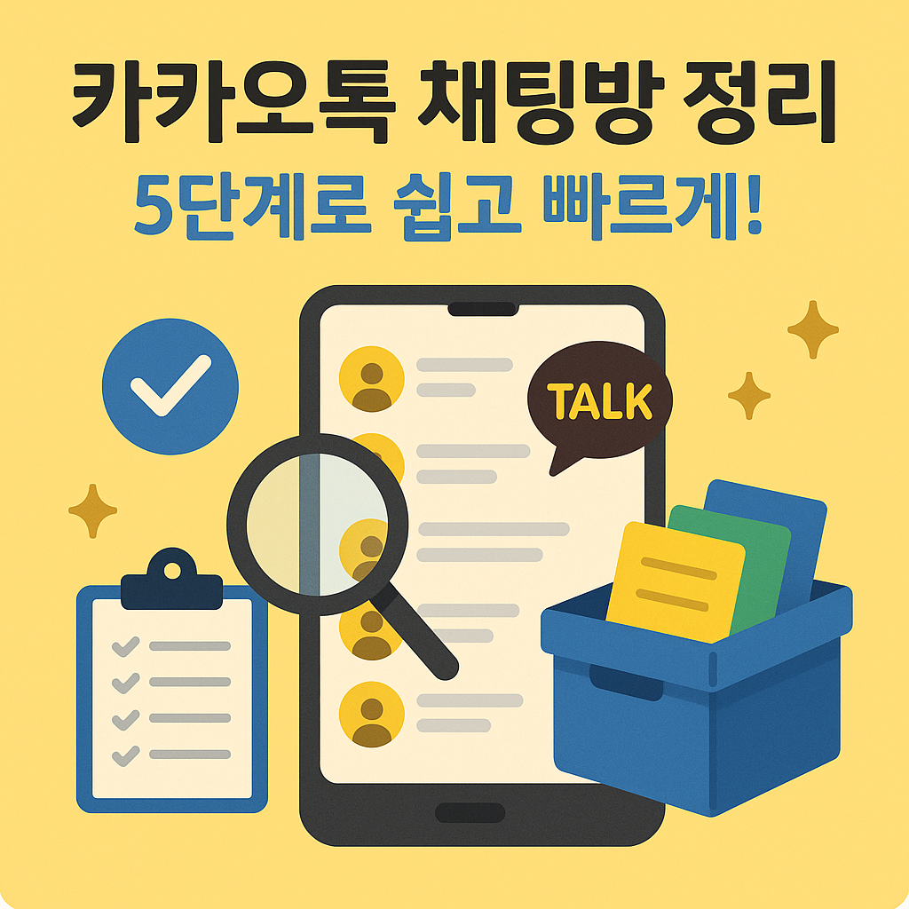 카카오톡 채팅방 정리 5단계로 쉽고 빠르게!