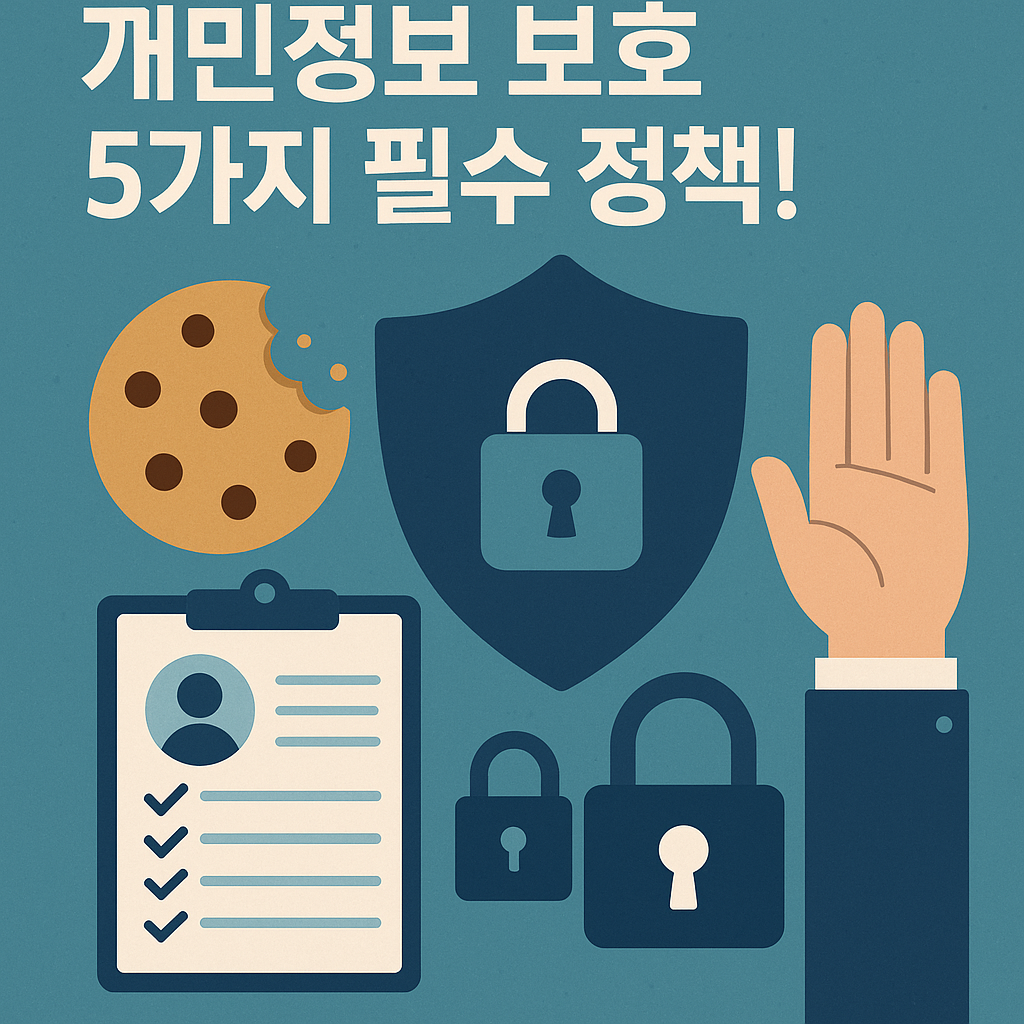 Illustration of 쿠키리스 시대, 개인정보 보호 5가지 필수 정책!