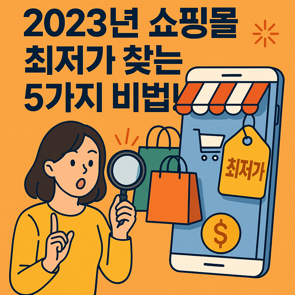 2023년 쇼핑몰 최저가 찾는 5가지 비법!