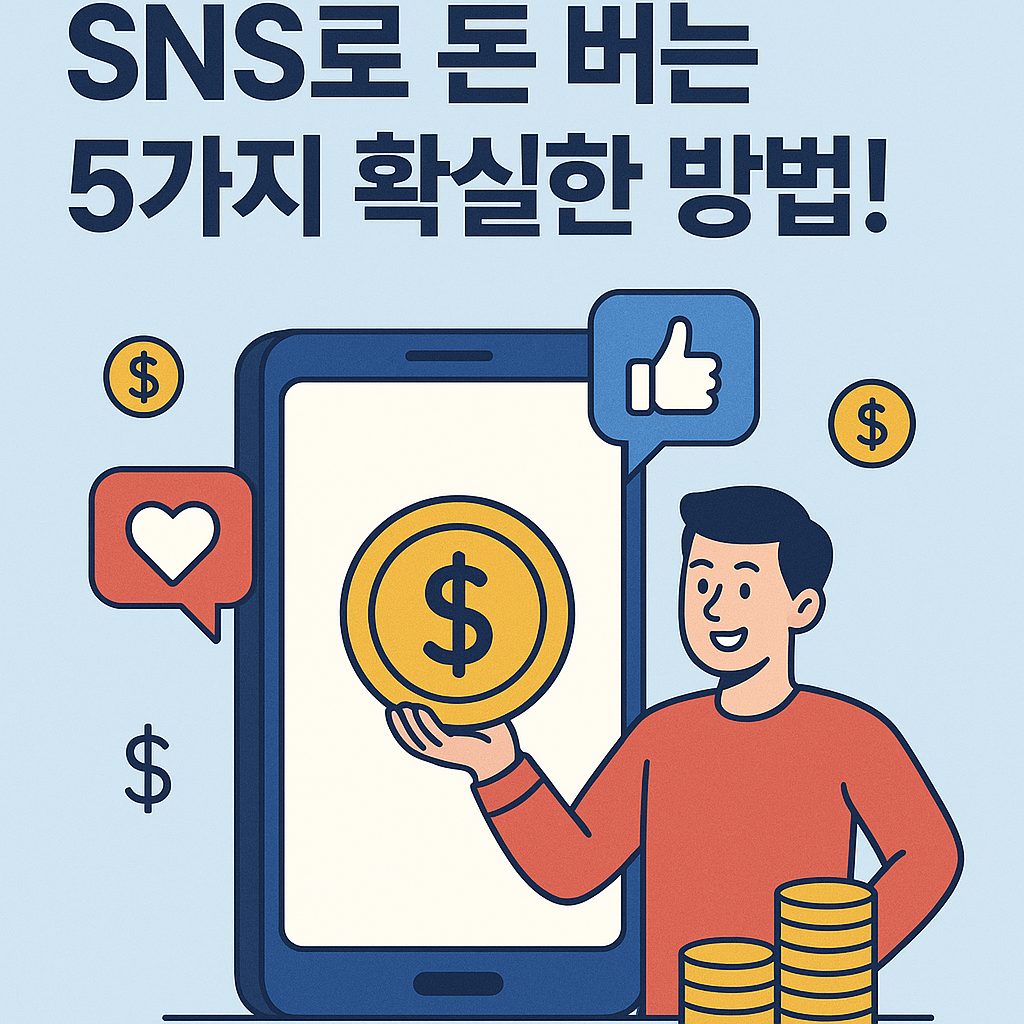 Illustration of 2023년 SNS로 돈 버는 5가지 확실한 방법!