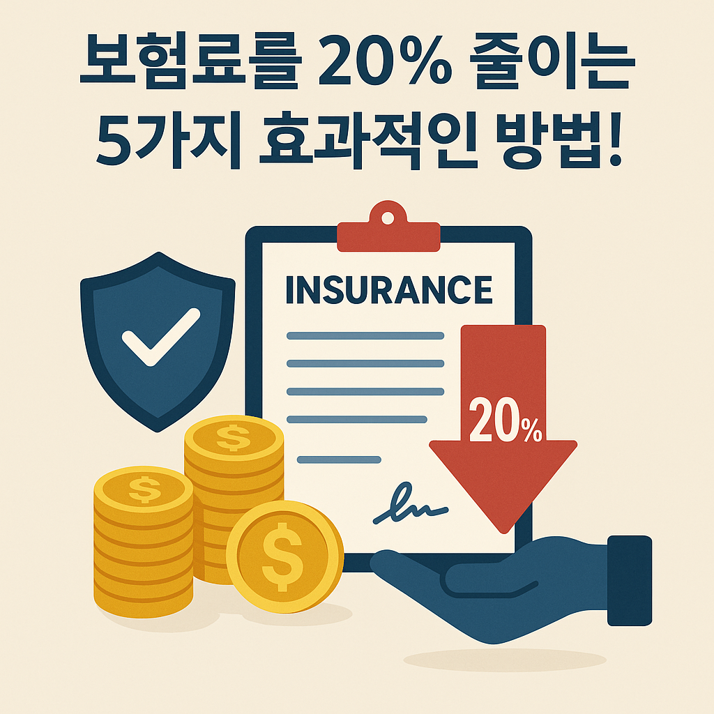 Illustration of 보험료를 20% 줄이는 5가지 효과적인 방법!