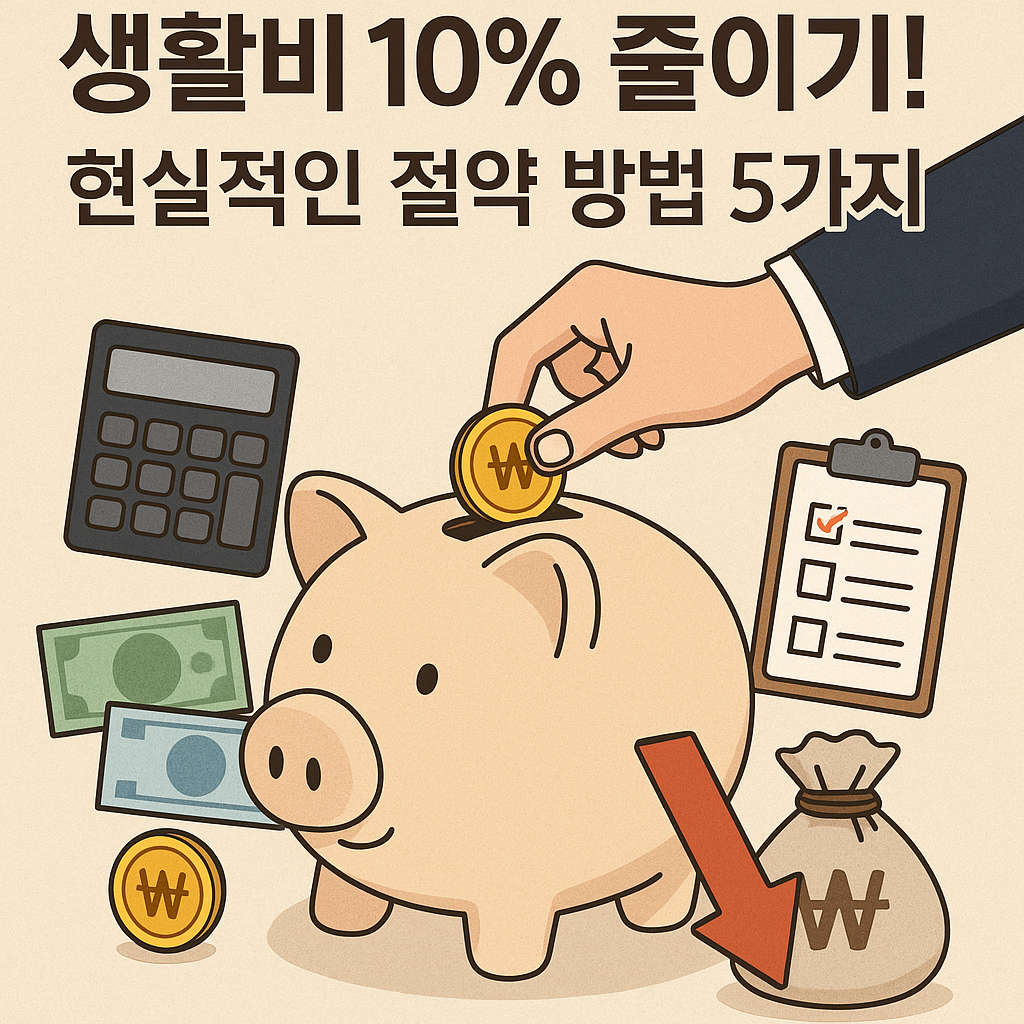 생활비 10% 줄이기! 현실적인 절약 방법 5가지