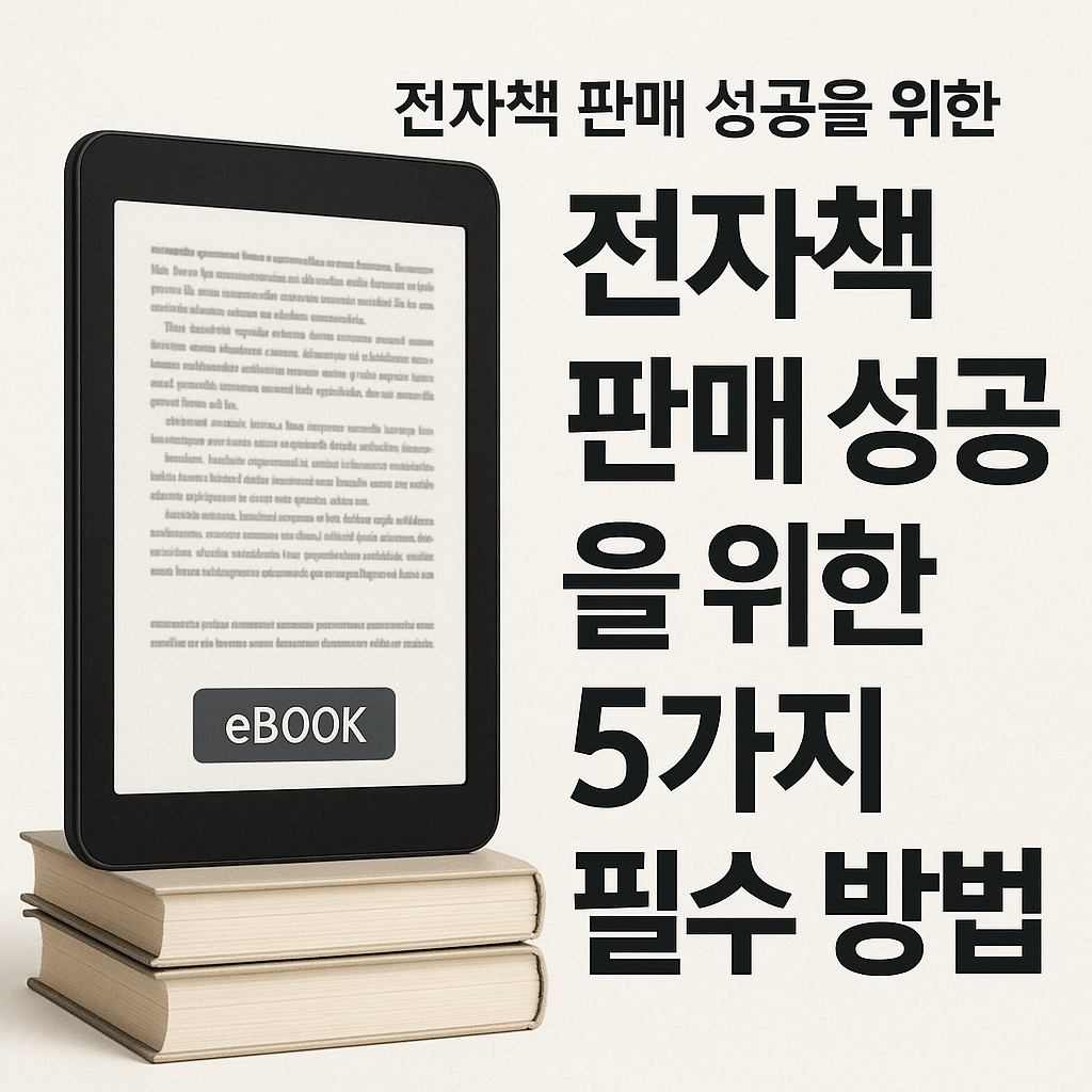 Illustration of 전자책 판매 성공을 위한 5가지 필수 방법!