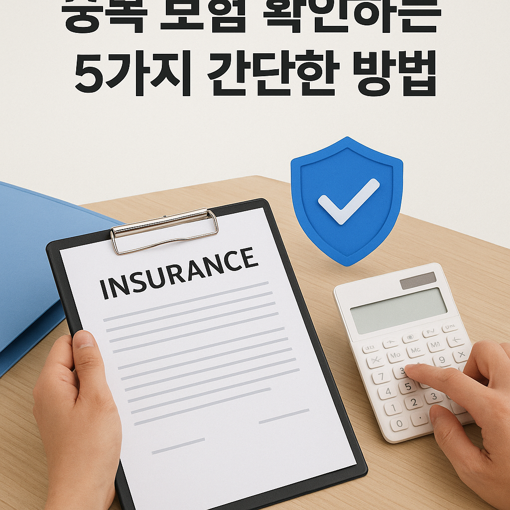 Illustration of 중복 보험 확인하는 5가지 간단한 방법!