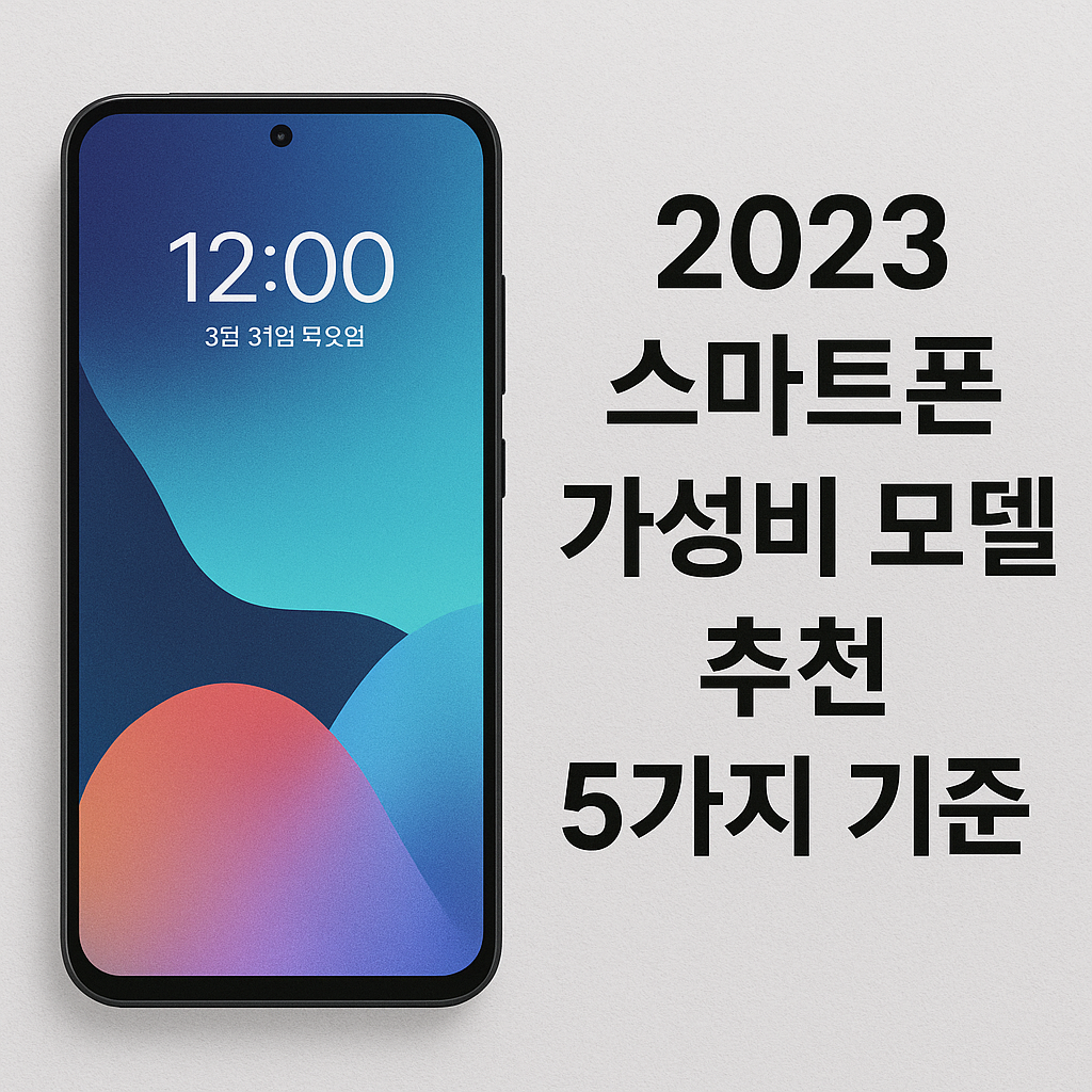 Illustration of 2023 스마트폰 가성비 모델 추천 5가지 기준