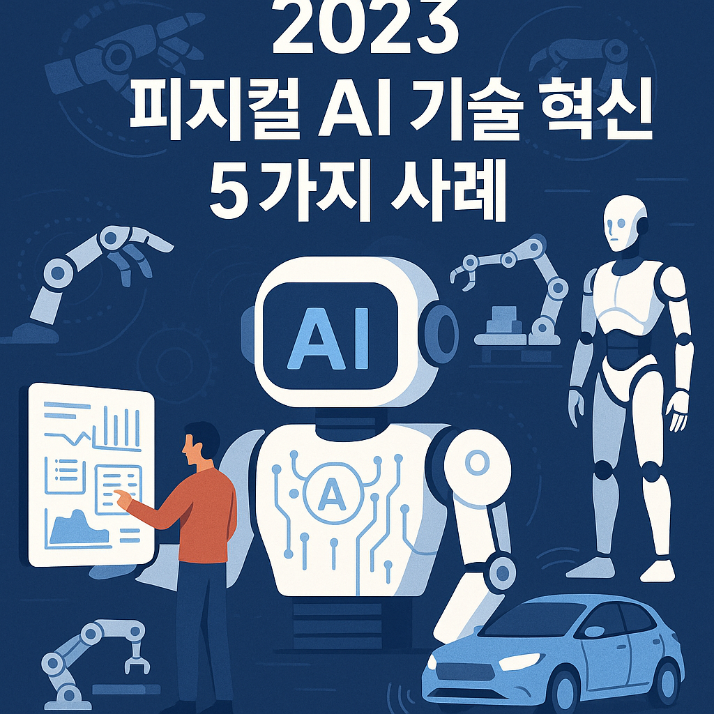 Illustration of 2023 피지컬 AI 기술 혁신 5가지 사례!