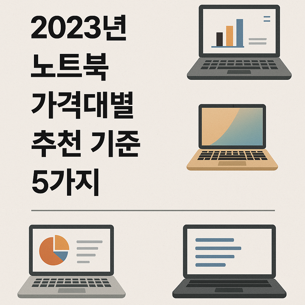Illustration of 2023년 노트북 가격대별 추천 기준 5가지