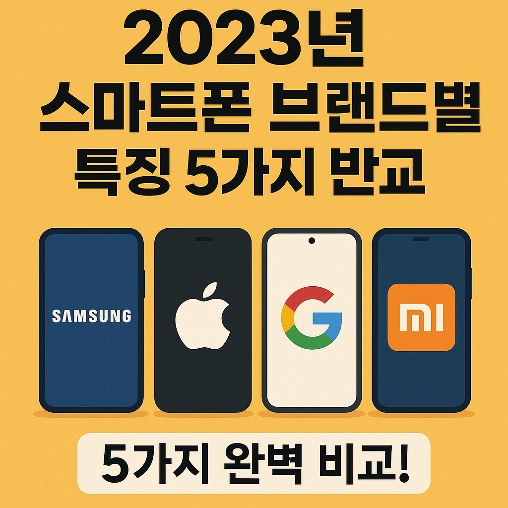 스마트폰 브랜드별 특징 5가지 완벽 비교!