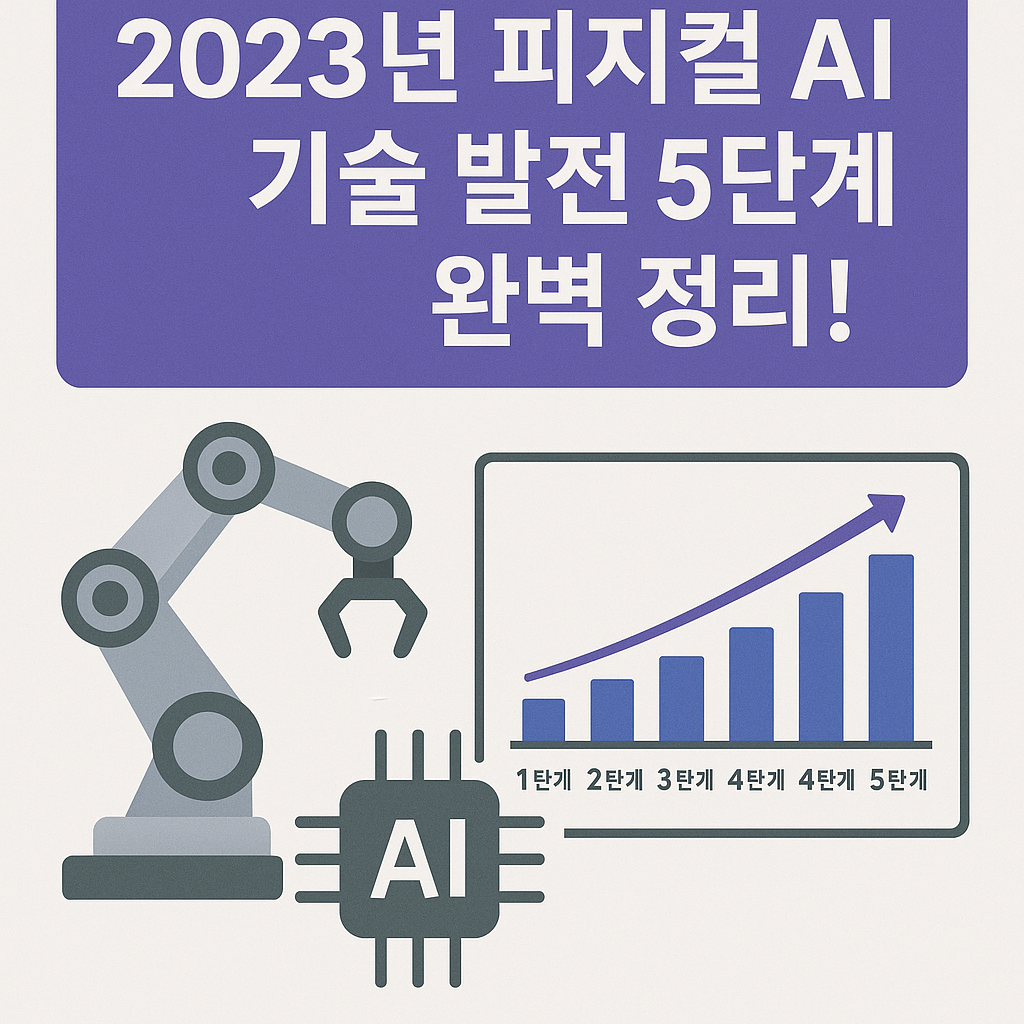 Illustration of 2023년 피지컬 AI 기술 발전 5단계 완벽 정리!