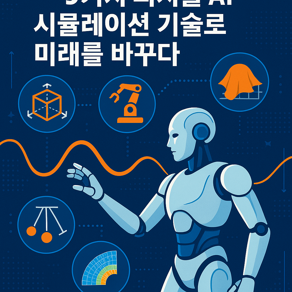 Illustration of 5가지 피지컬 AI 시뮬레이션 기술로 미래를 바꾸다