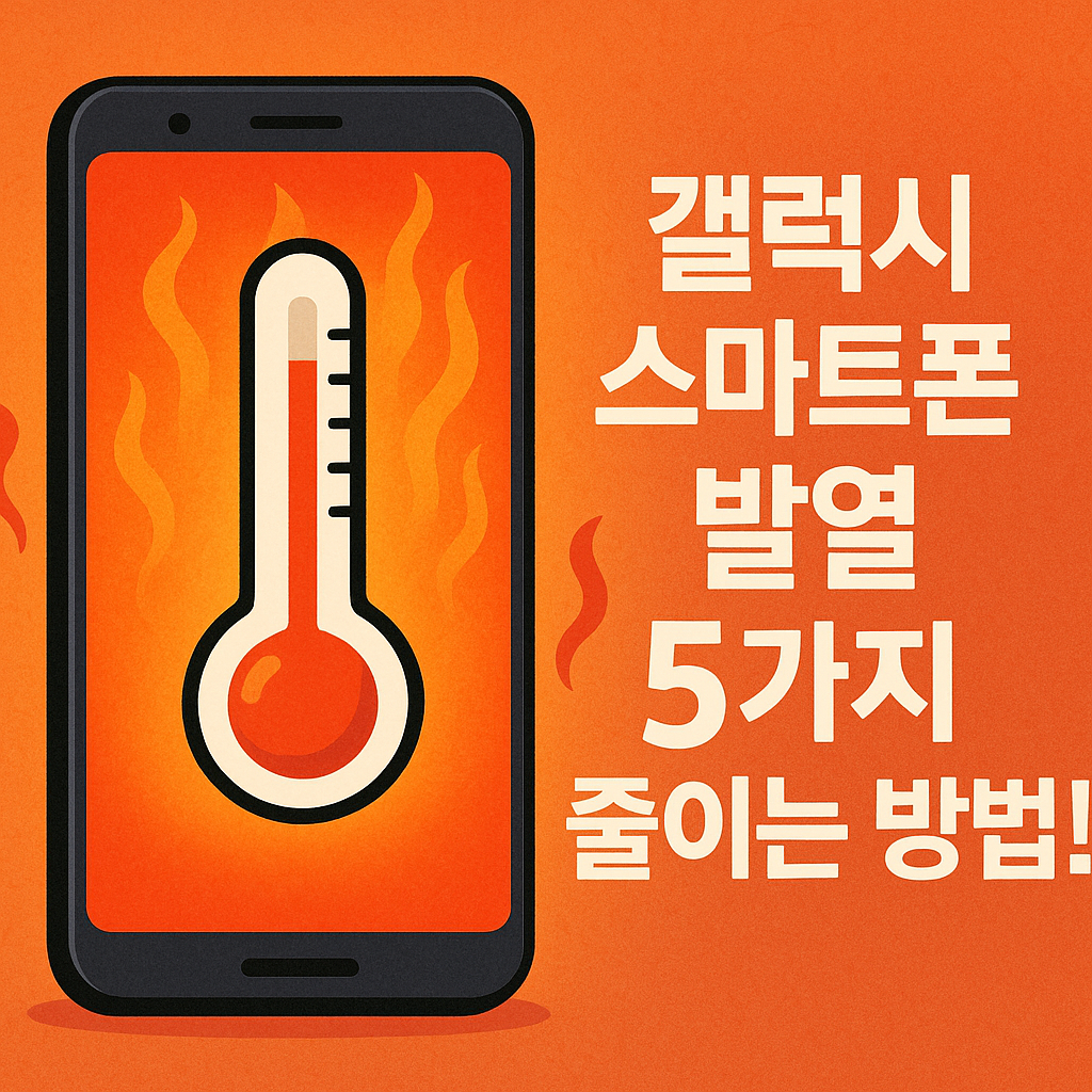 갤럭시 발열 줄이기 5가지 방법: 스마트폰 과열 원인 및 최적화 가이드