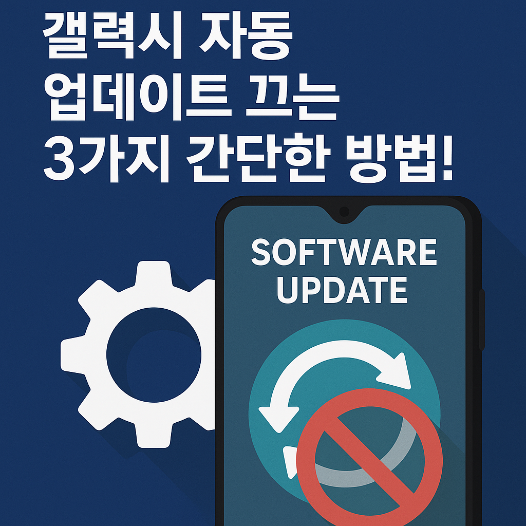 갤럭시 자동 업데이트 끄는 3가지 간단한 방법!