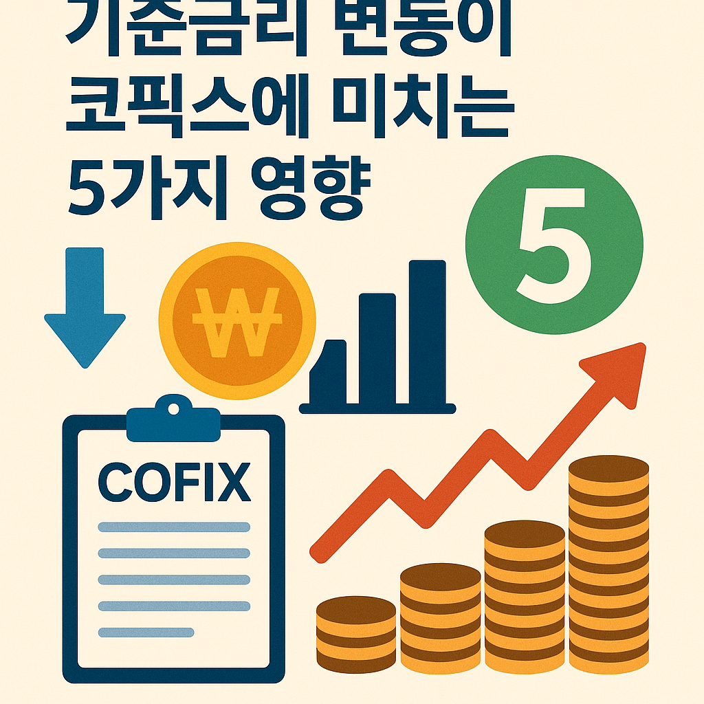 Illustration of 기준금리 변동이 코픽스에 미치는 5가지 영향