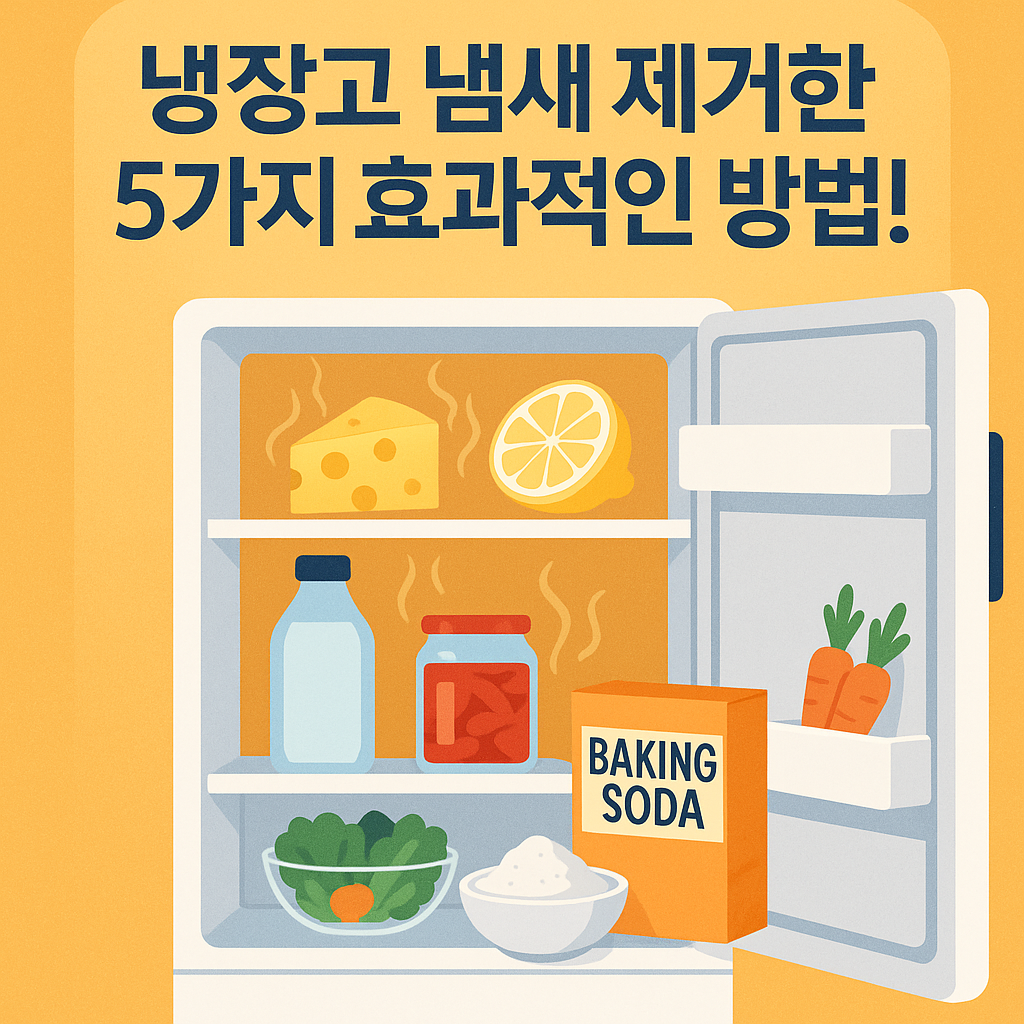 Illustration of 냉장고 냄새 제거하는 5가지 효과적인 방법!