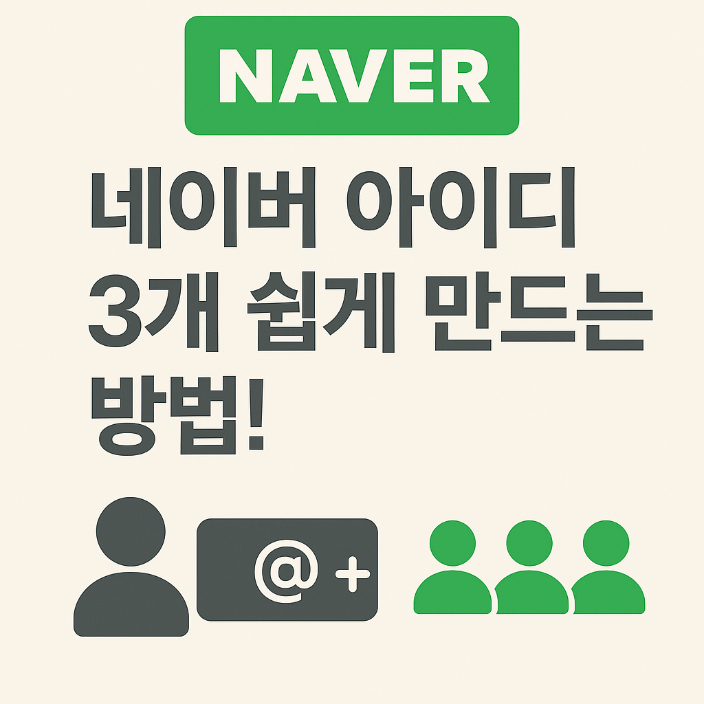 Illustration of 네이버 아이디 3개 쉽게 만드는 방법!