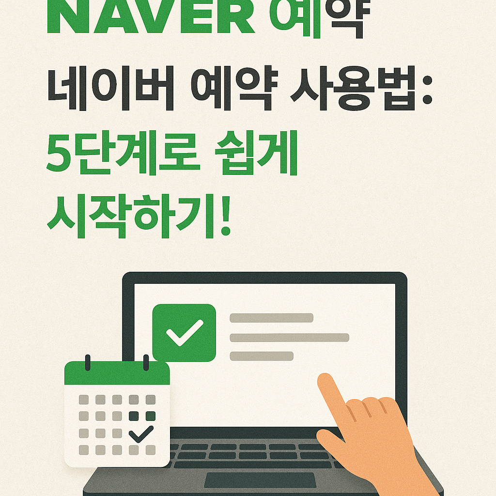 Illustration of 네이버 예약 사용법: 5단계로 쉽게 시작하기!