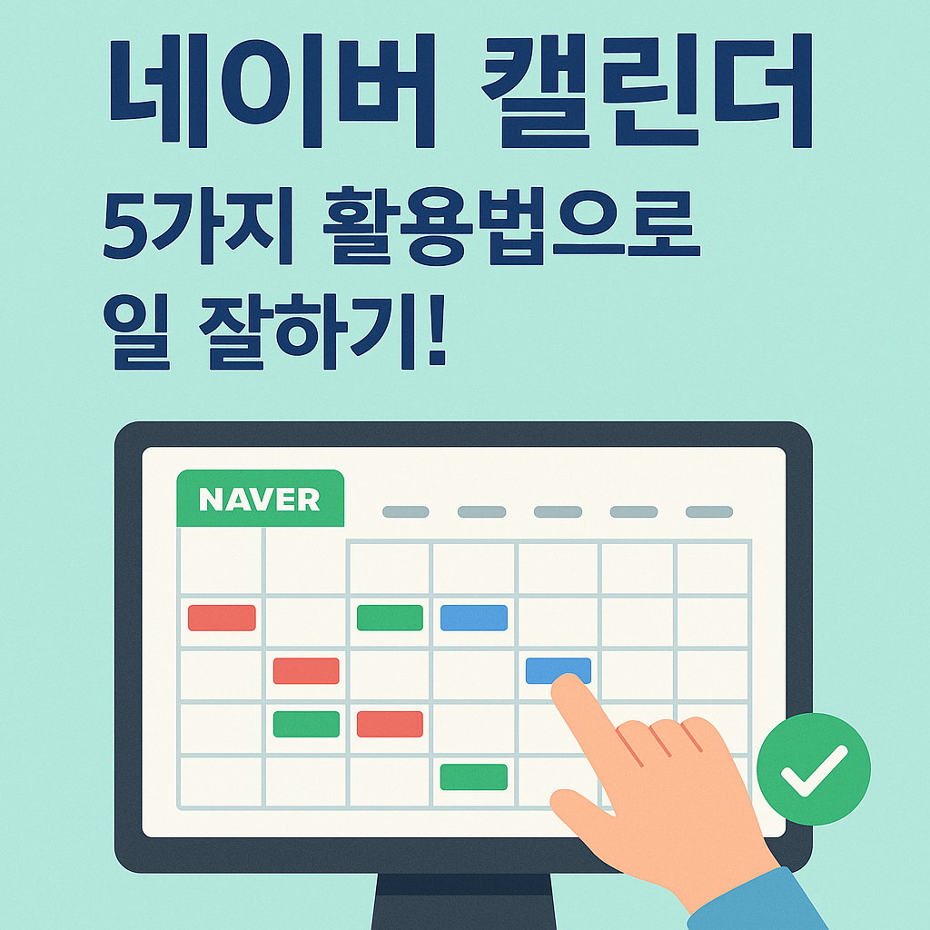 Illustration of 네이버 캘린더 5가지 활용법으로 일 잘하기!