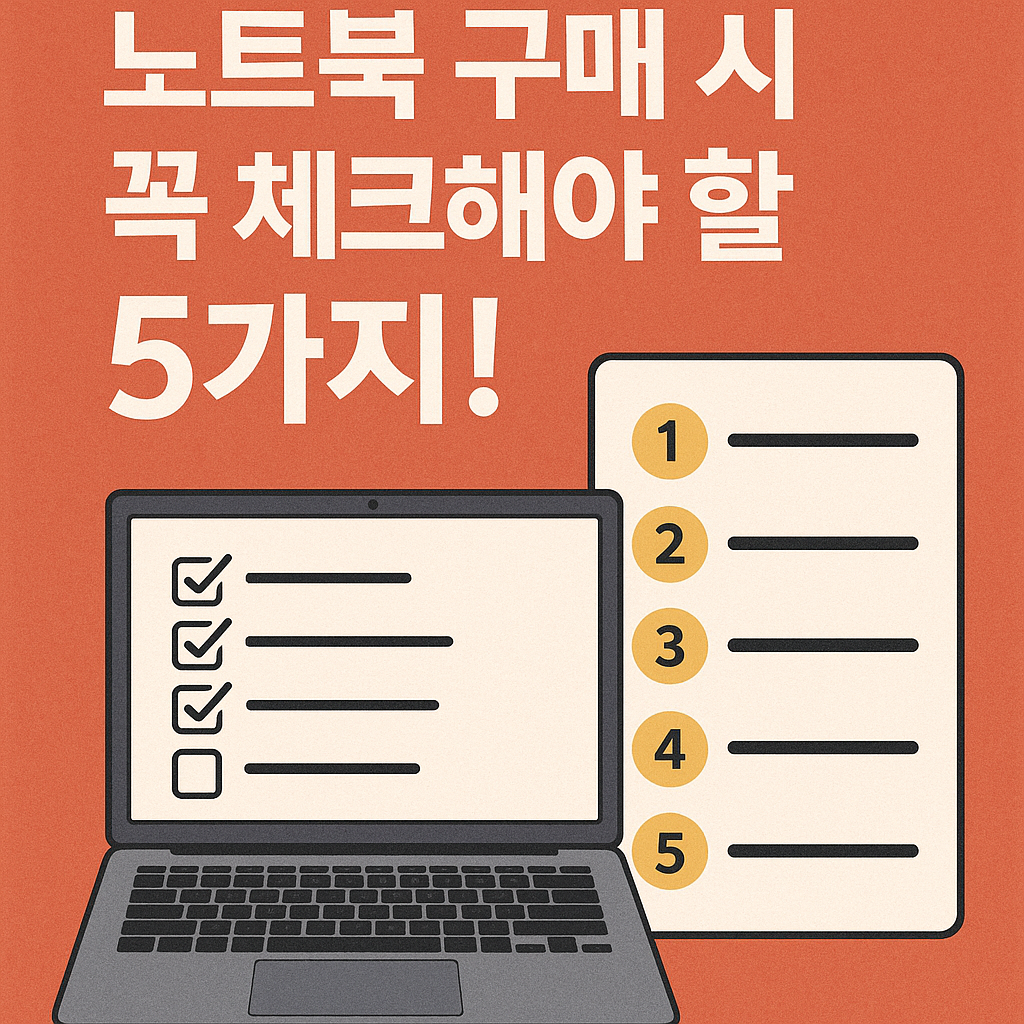 Illustration of 노트북 구매 시 꼭 체크해야 할 5가지!
