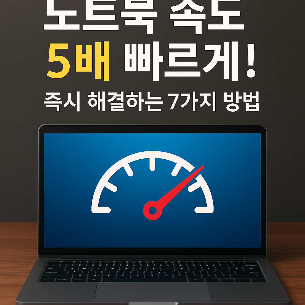 Illustration of 노트북 속도 5배 빠르게! 즉시 해결하는 7가지 방법
