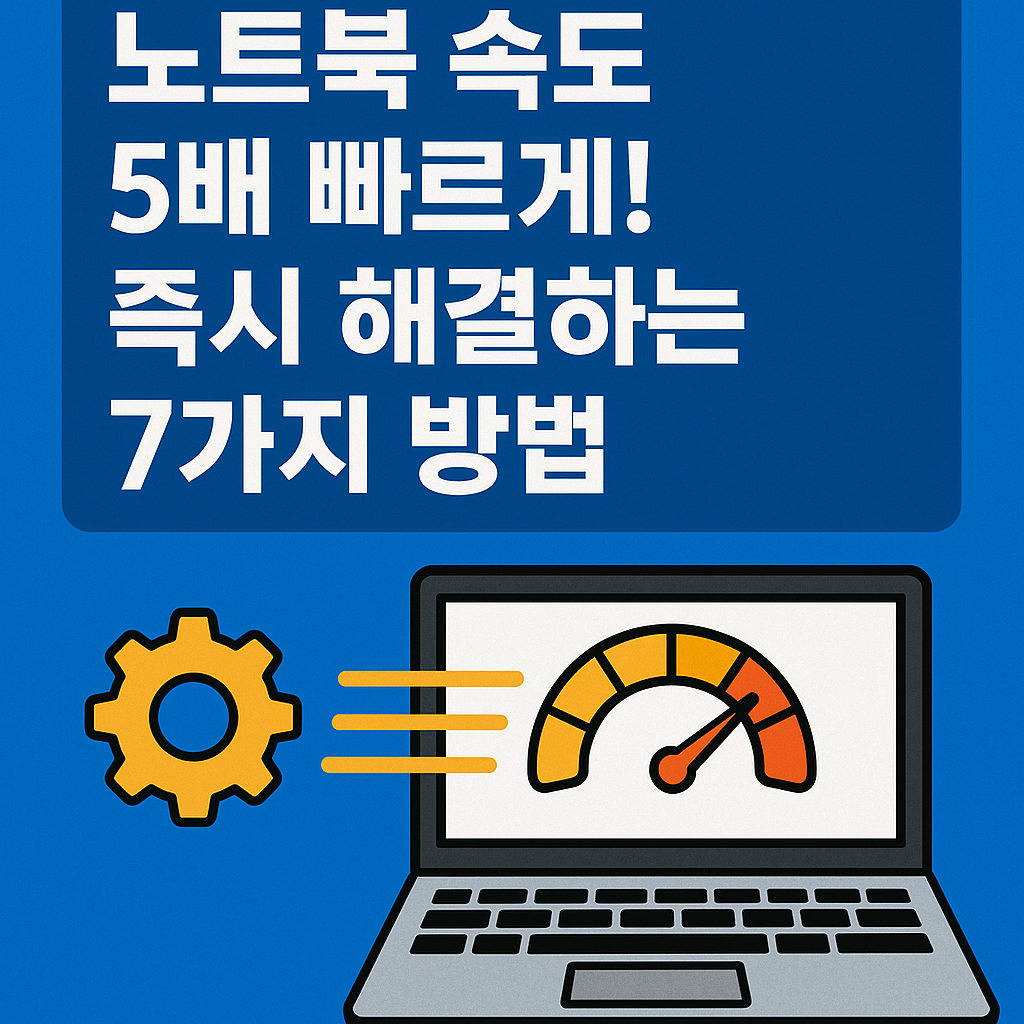노트북 속도 향상을 위한 7가지 즉시 해결법: 시스템 최적화 가이드