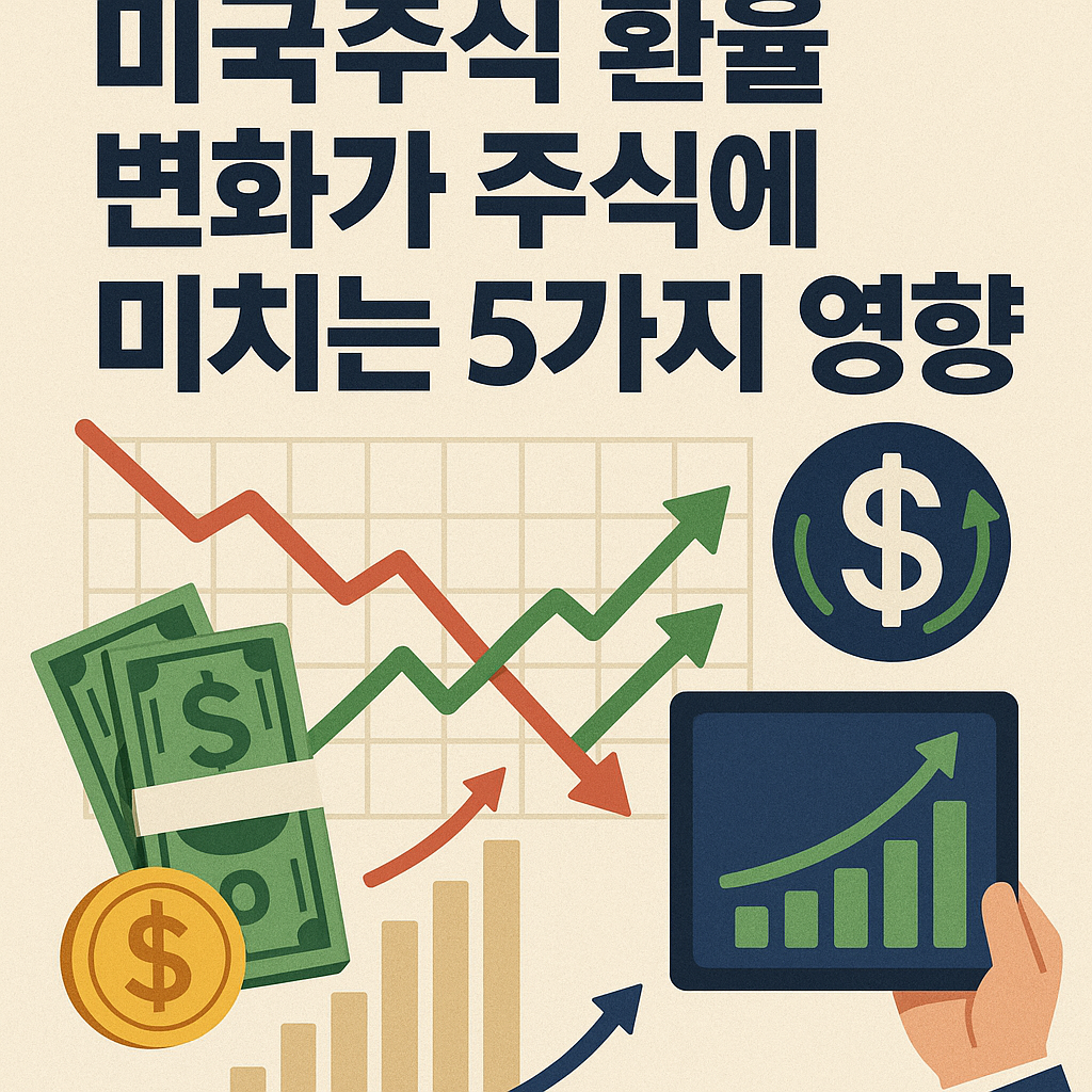 Illustration of 미국주식 환율 변화가 주식에 미치는 5가지 영향