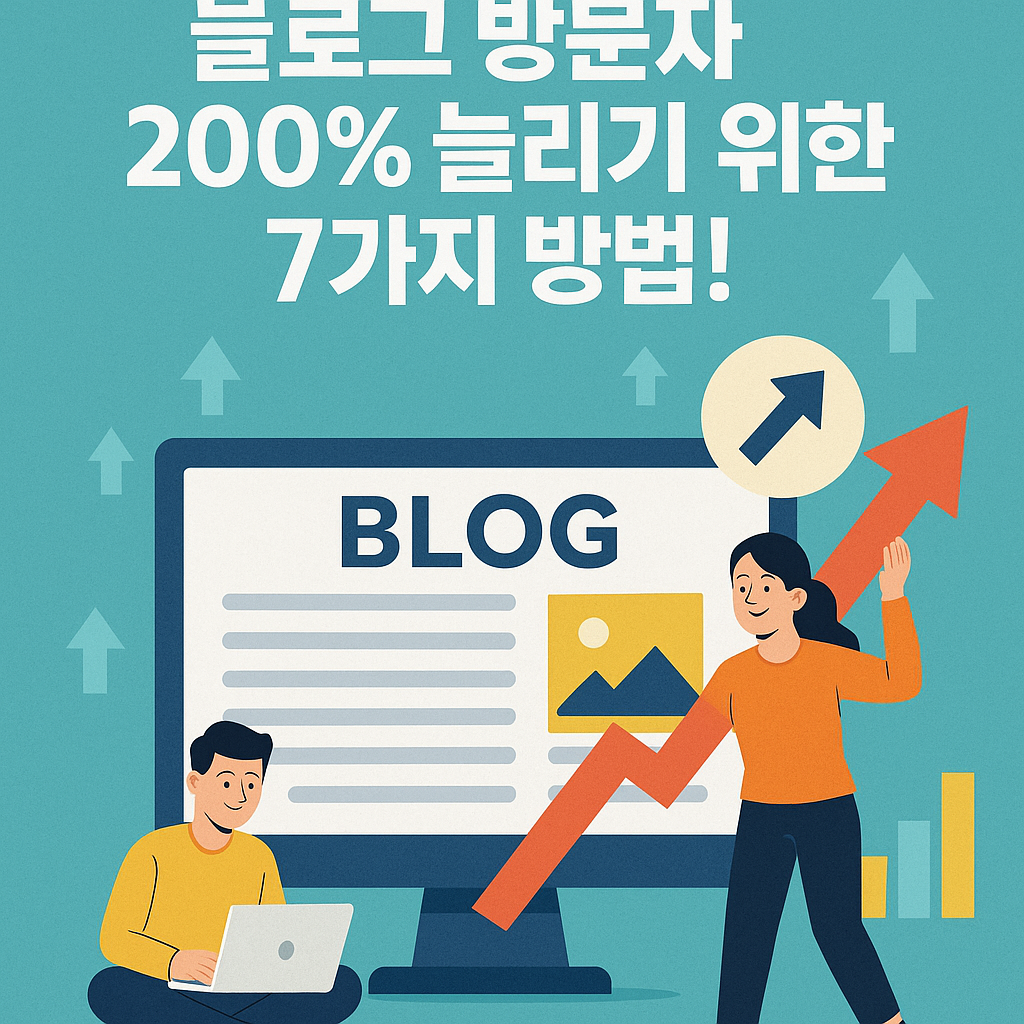 Illustration of 블로그 방문자 200% 늘리기 위한 7가지 방법!