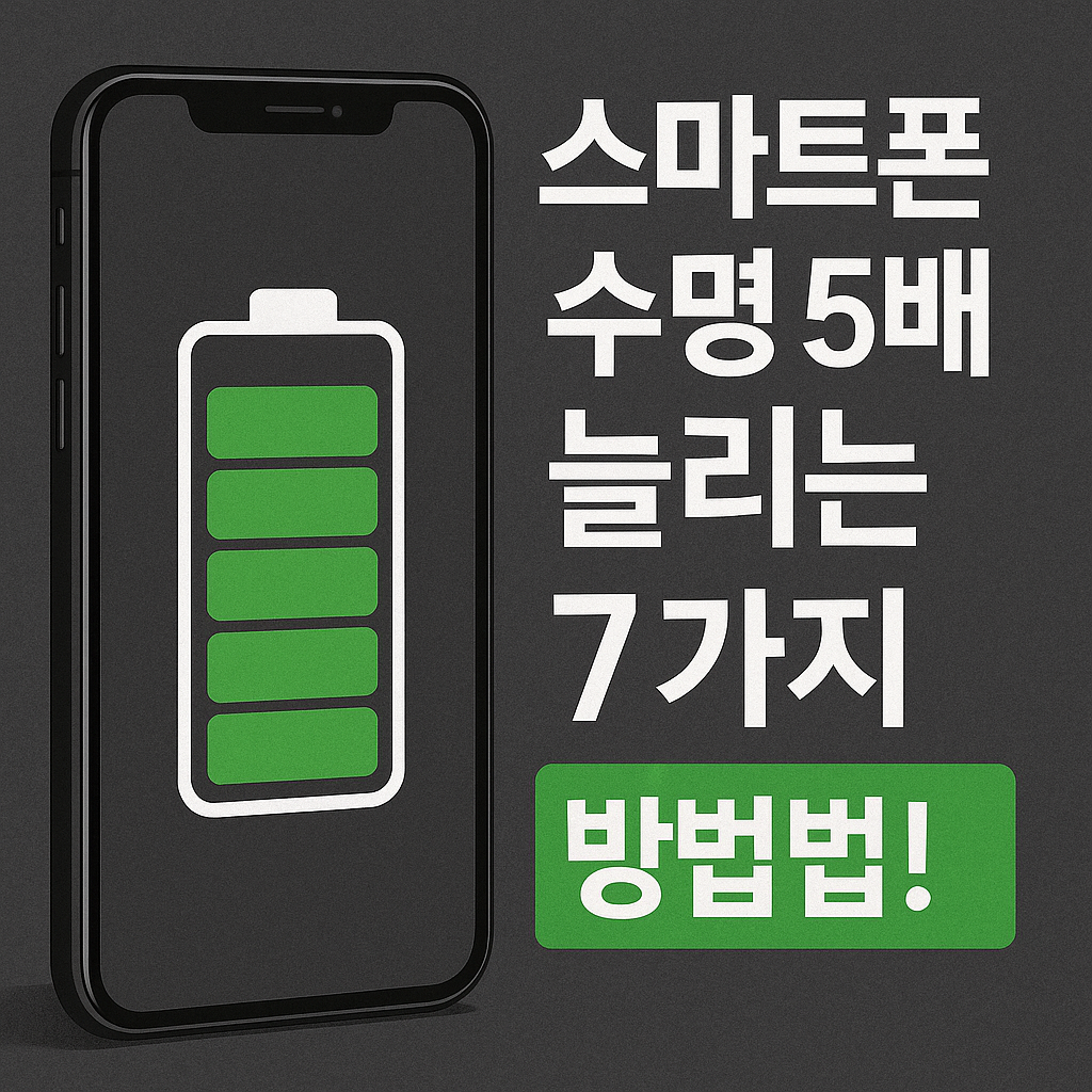 Illustration of 스마트폰 수명 5배 늘리는 7가지 방법!