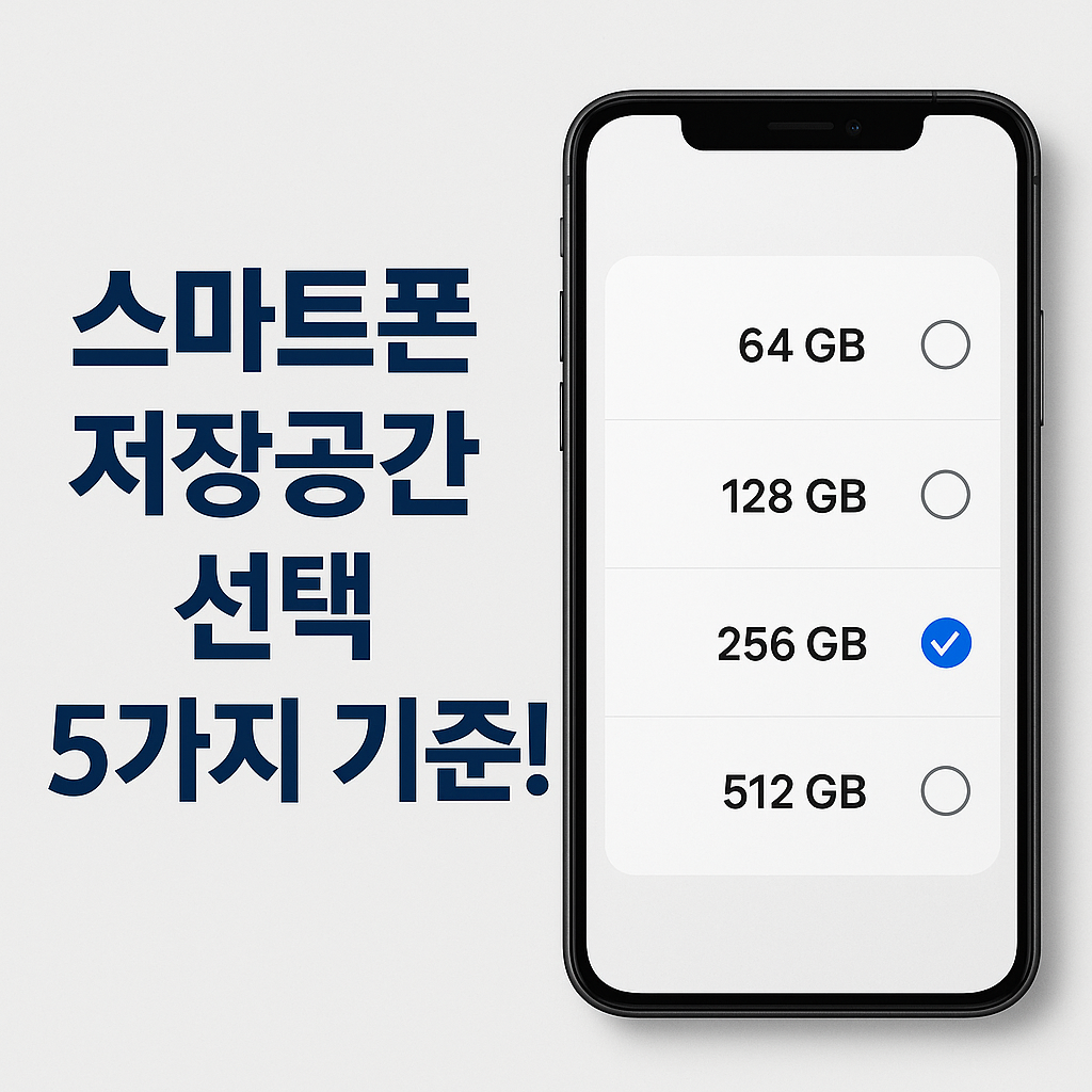 Illustration of 스마트폰 저장공간 선택 5가지 기준!