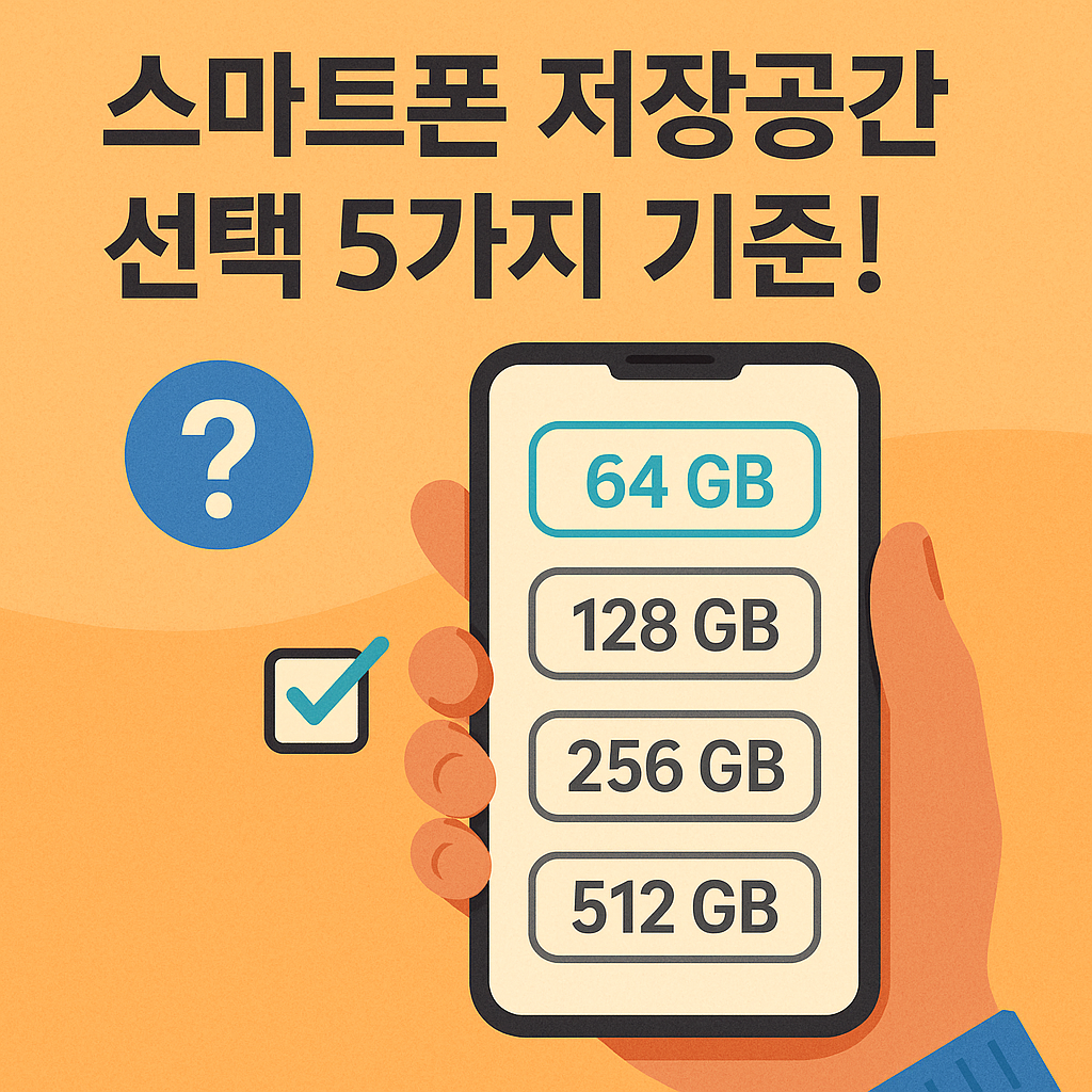 스마트폰 저장공간 선택 5가지 기준!