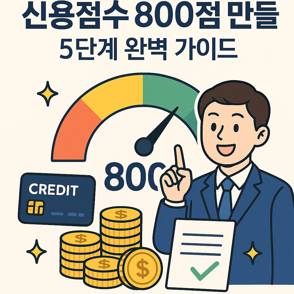 신용점수 800점 만들기! 5단계 완벽 가이드