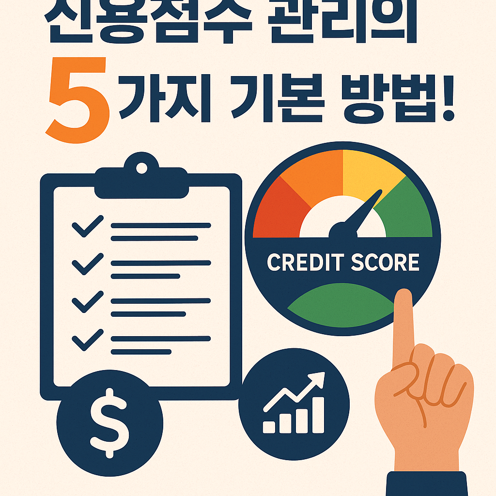 신용점수 관리 방법: 대출 금리를 낮추는 5가지 금융 전략 가이드
