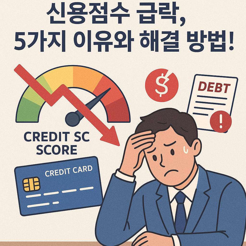 신용점수 급락, 5가지 이유와 해결 방법!