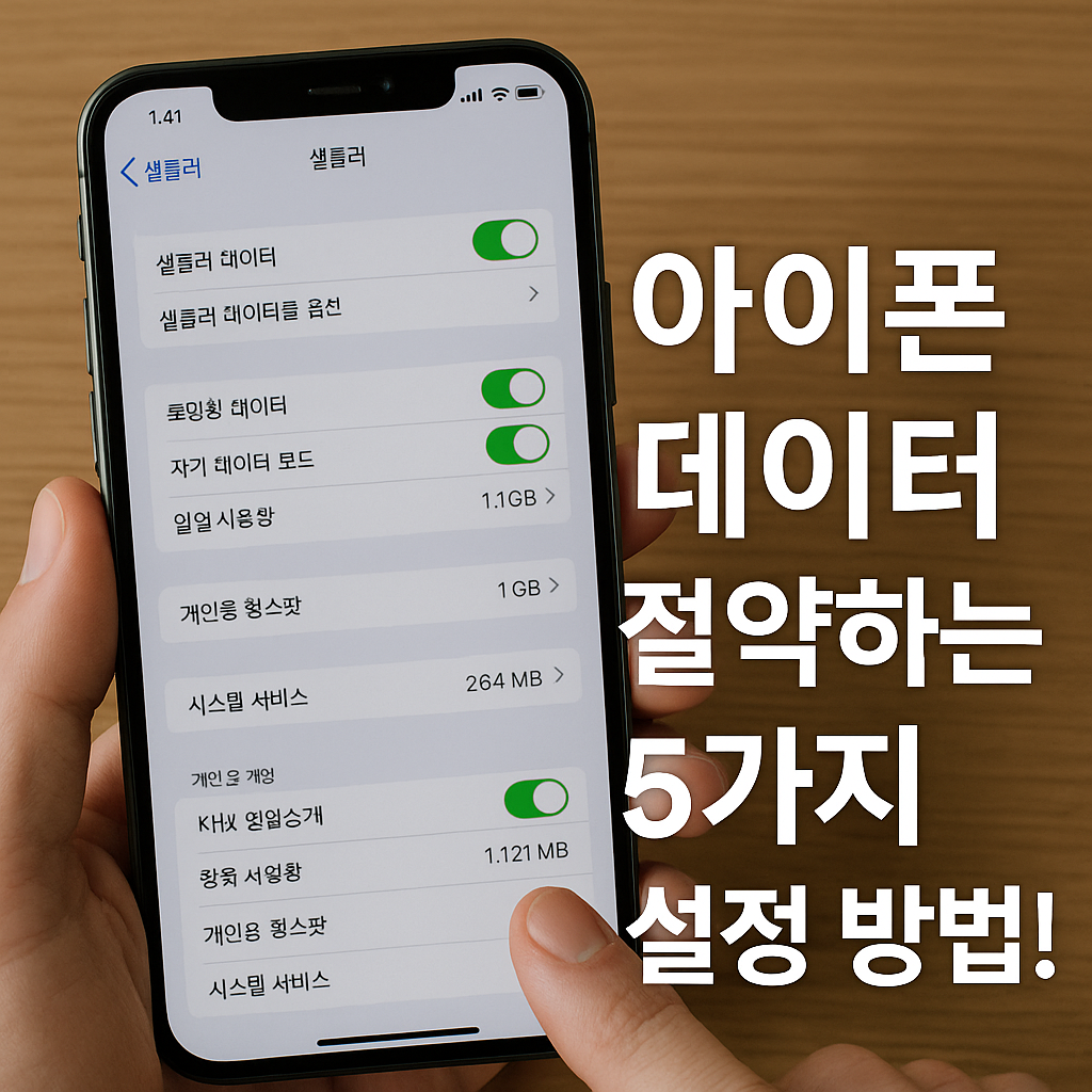 Illustration of 아이폰 데이터 절약하는 5가지 설정 방법!