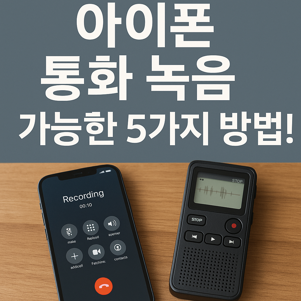 Illustration of 아이폰 통화 녹음 가능한 5가지 방법!