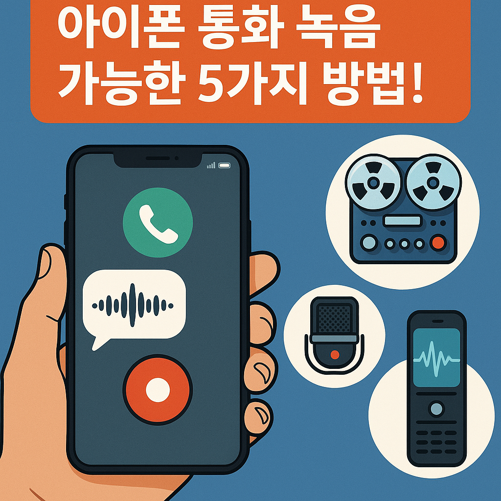 아이폰 통화 녹음 방법 5가지: iOS 18 공식 기능 및 앱 활용 가이드