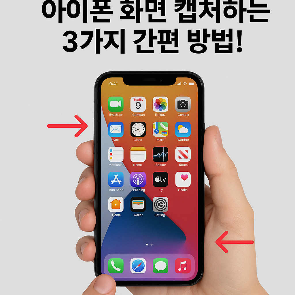 Illustration of 아이폰 화면 캡쳐하는 3가지 간편 방법!