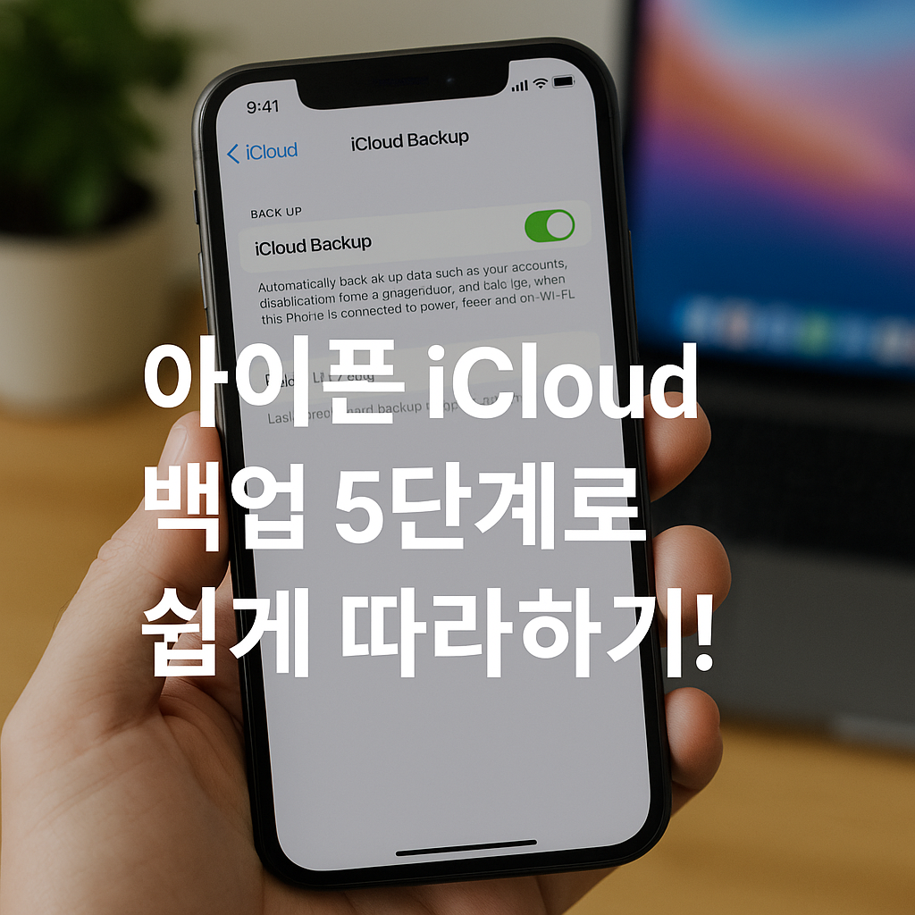 Illustration of 아이폰 iCloud 백업 5단계로 쉽게 따라하기!